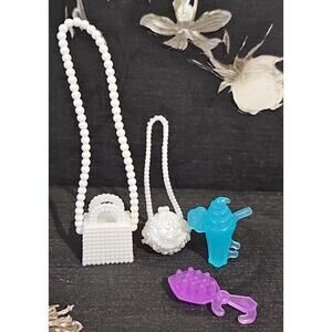 Mattel Barbie Accessory Bundle Purse Hairbrush Drink Four Pieces